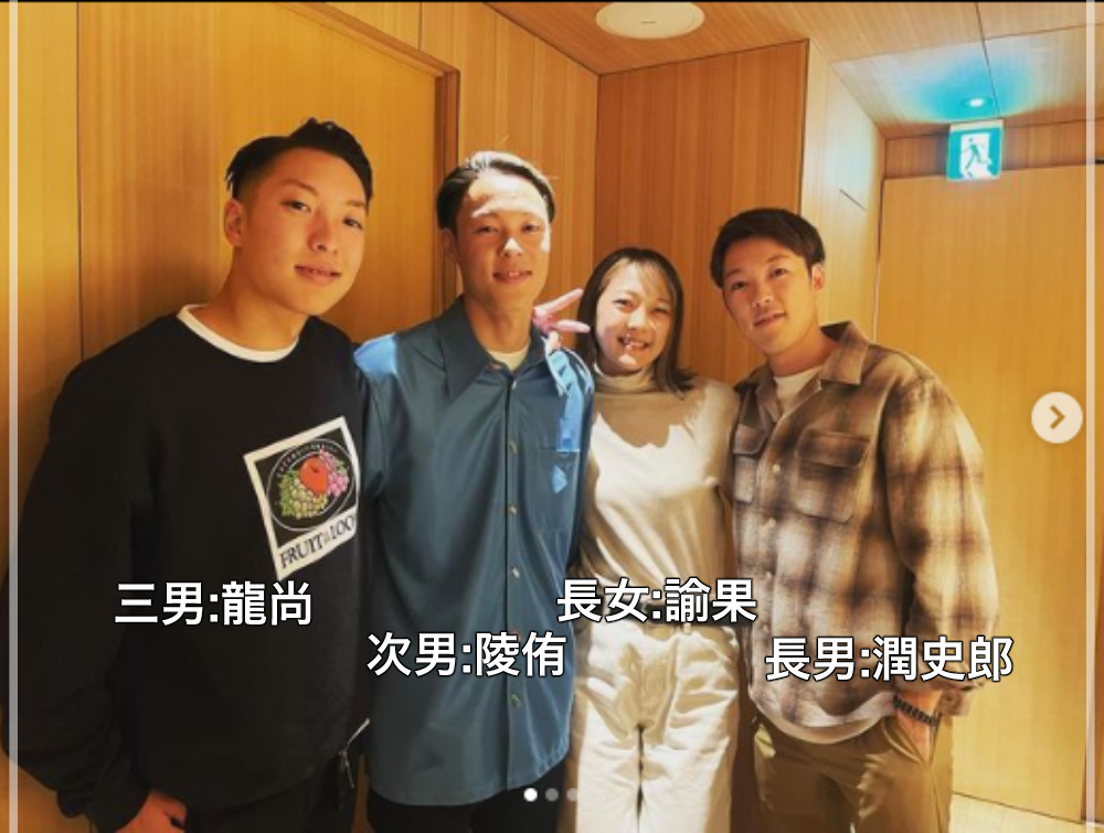 兄(長男)：小林 潤史郎 姉(長女)：小林 諭果 本人(次男)：小林 陵侑 弟(三男)：小林 龍尚