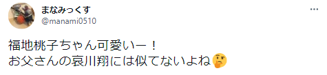 福地桃子　哀川翔　似ていない